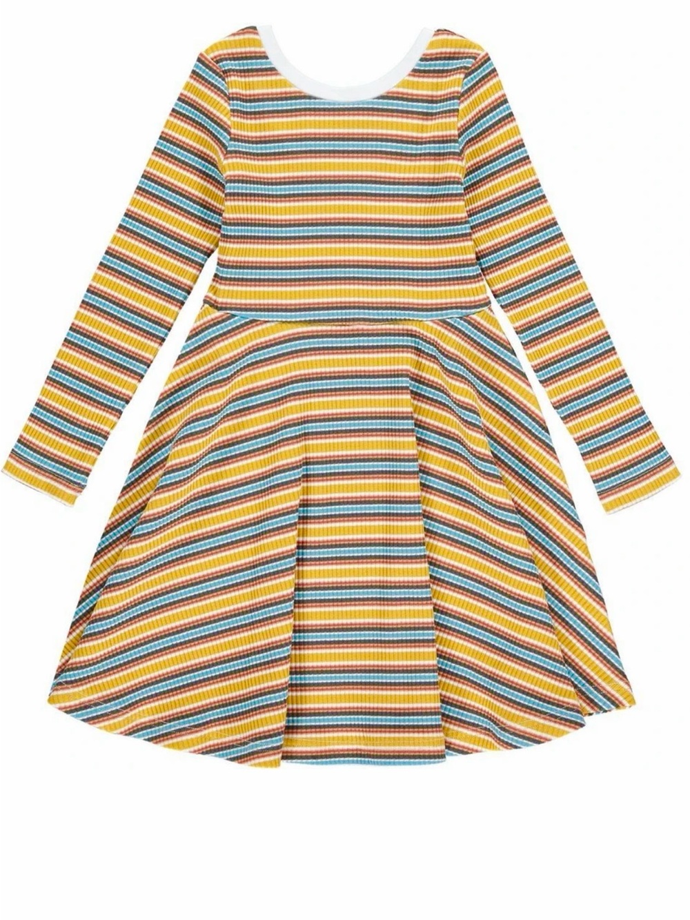 Vignette from Magpie & Mable Gold Multistripe Abbey Dress 5T